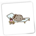 PC, gaming si accesorii - Periferice PC - Mousepad - Mousepad Gaming Pusheen Cat Pisica Plaja Soare Vacanta, 21x19 cm - Infinity.ro