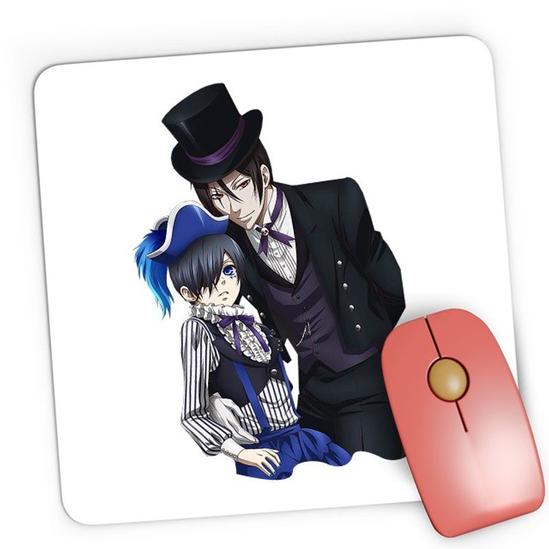 PC, gaming si accesorii - Periferice PC - Mousepad - Mousepad Gaming Black Butler Ciel Sebastian Book Of Circus Demon, 21x19 см - Infinity.ro