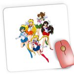 PC, gaming si accesorii - Periferice PC - Mousepad - Mousepad Gaming Sailor Moon Party Girls Anime Manga, 21x19 cm - Infinity.ro