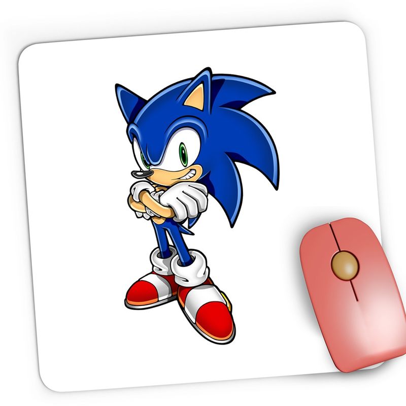 PC, gaming si accesorii - Periferice PC - Mousepad - Mousepad Gaming Sonic Hedgedog Atlet Sprint Runner, 21x19 cm - Infinity.ro