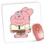 PC, gaming si accesorii - Periferice PC - Mousepad - Mousepad Gaming Richard Watterson Gumball Tata Iepure, 21x19 cm - Infinity.ro