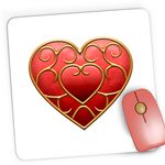 PC, gaming si accesorii - Periferice PC - Mousepad - Mousepad Gaming Legend of Zelda Valentine Day Inima Rosie, 21x19 cm - Infinity.ro