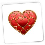 PC, gaming si accesorii - Periferice PC - Mousepad - Mousepad Gaming Legend of Zelda Valentine Day Inima Rosie, 21x19 cm - Infinity.ro