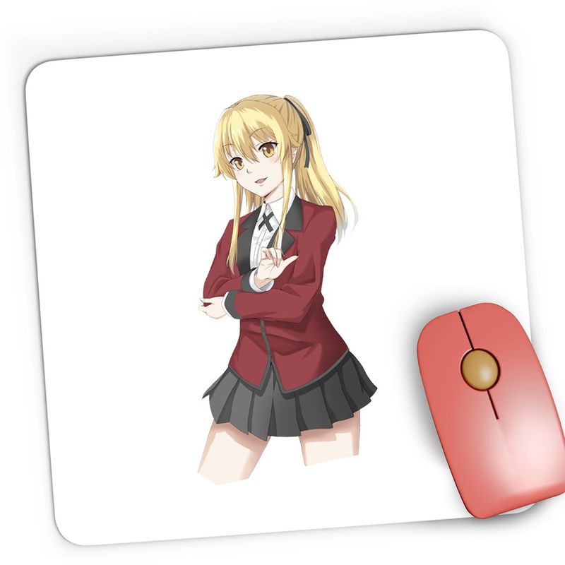 PC, gaming si accesorii - Periferice PC - Mousepad - Mousepad Gaming Kakegurui Runa Yomozuki Poker Anime Manga, 21x19 cm - Infinity.ro