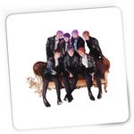 PC, gaming si accesorii - Periferice PC - Mousepad - Mousepad Gaming BTS Bangtan Boys Crew Formatie, 21x19 cm - Infinity.ro