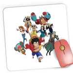 PC, gaming si accesorii - Periferice PC - Mousepad - Mousepad Gaming Straw Hat Warriors Pirates Crew One Piece Luffy, 21x19 cm - Infinity.ro