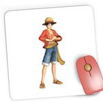 PC, gaming si accesorii - Periferice PC - Mousepad - Mousepad Gaming Eiichiro Oda Monkey D Luffy One Piece Captain, 21x19 cm - Infinity.ro