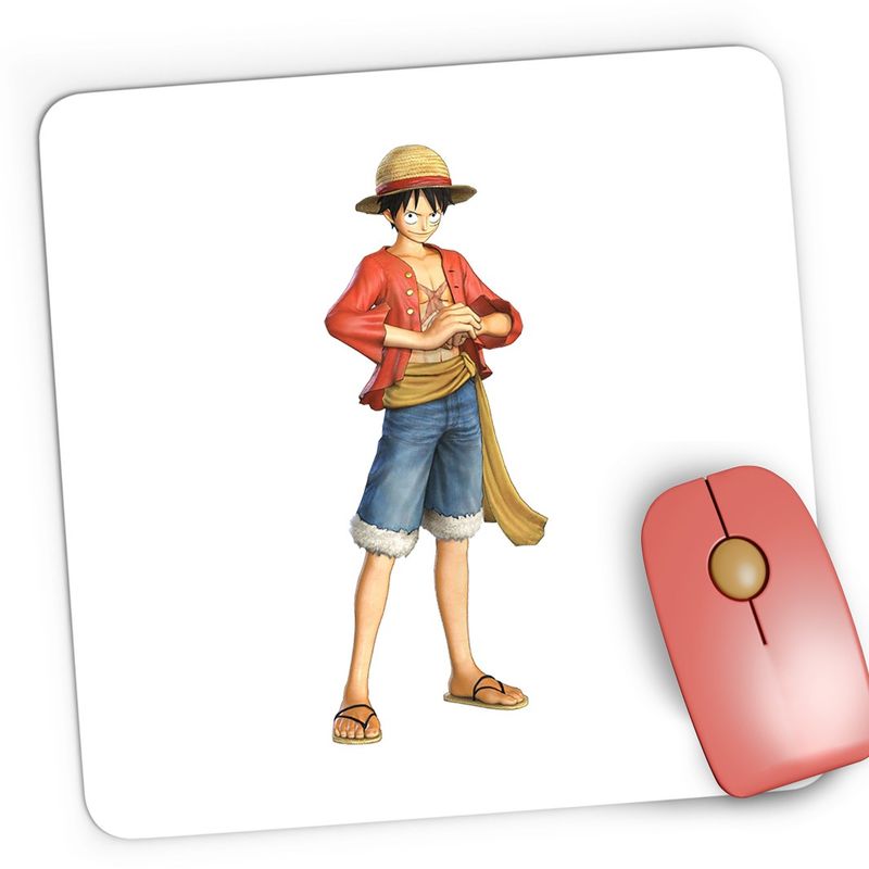 PC, gaming si accesorii - Periferice PC - Mousepad - Mousepad Gaming Eiichiro Oda Monkey D Luffy One Piece Captain, 21x19 cm - Infinity.ro