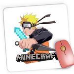 PC, gaming si accesorii - Periferice PC - Mousepad - Mousepad Gaming Naruto Minecraft Creator Kunai Diamond Sword, 21x19 cm - Infinity.ro