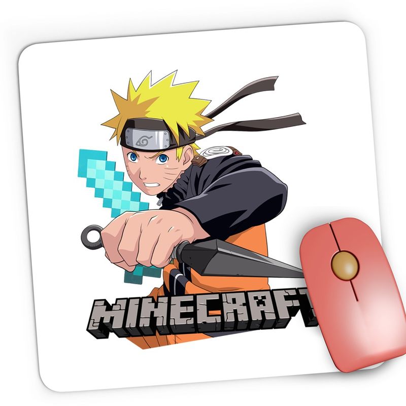 PC, gaming si accesorii - Periferice PC - Mousepad - Mousepad Gaming Naruto Minecraft Creator Kunai Diamond Sword, 21x19 cm - Infinity.ro