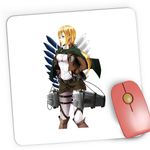 PC, gaming si accesorii - Periferice PC - Mousepad - Mousepad Gaming Attack on Titan Annie Leonhart AOT Anime, 21x19 cm - Infinity.ro