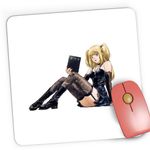 PC, gaming si accesorii - Periferice PC - Mousepad - Mousepad Gaming Death Note Misa Amane Fan Art Anime, 21x19 cm - Infinity.ro