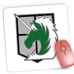 PC, gaming si accesorii - Periferice PC - Mousepad - Mousepad Gaming Attack on Titan Military Police Crest Anime, 21x19 cm - Infinity.ro