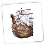 PC, gaming si accesorii - Periferice PC - Mousepad - Mousepad Gaming Corabie Pirati One Piece Caraibe Shark, 21x19 cm - Infinity.ro