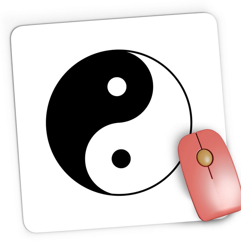 PC, gaming si accesorii - Periferice PC - Mousepad - Mousepad Gaming Yin Yang Simbol Logo Yoga Anime Naruto Zen, 21x19 cm - Infinity.ro