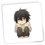 PC, gaming si accesorii - Periferice PC - Mousepad - Mousepad Gaming Death Note L Detectiv Insomniac Chibi Bebe, 21x19 cm - Infinity.ro