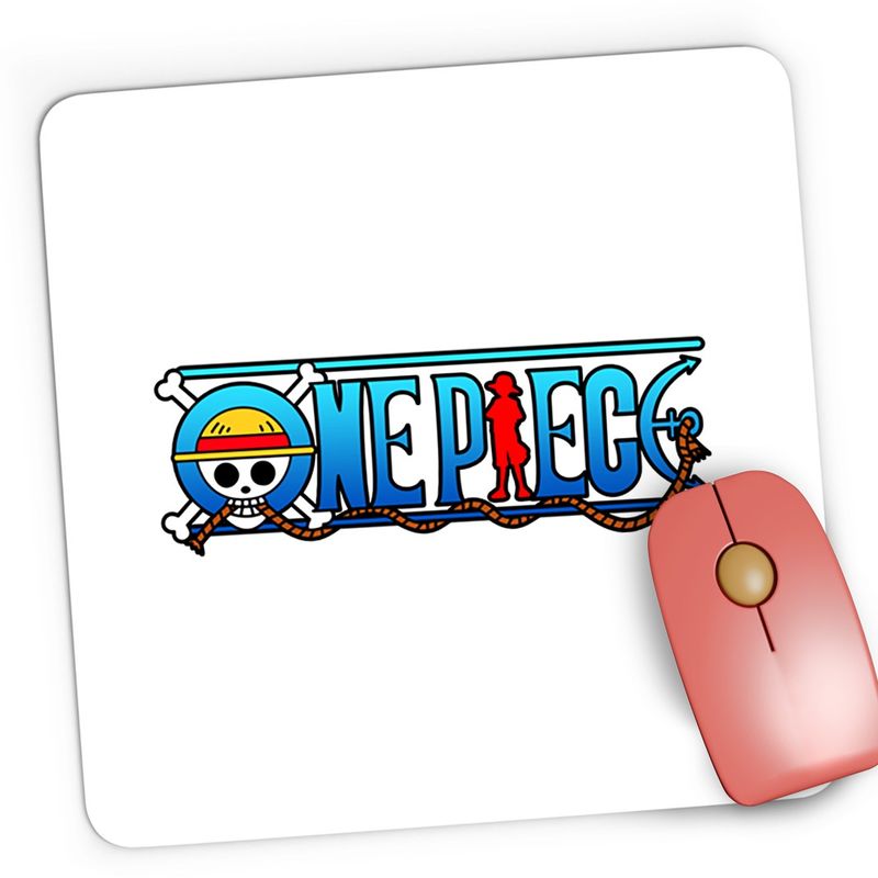 PC, gaming si accesorii - Periferice PC - Mousepad - Mousepad Gaming One Piece Anime Manga Logo Serial, 21x19 cm - Infinity.ro