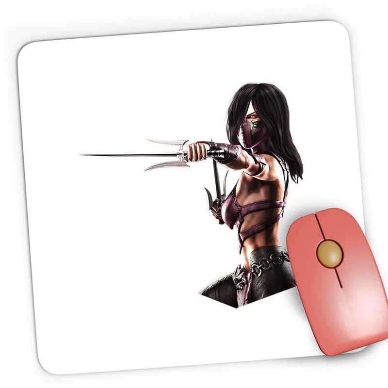 PC, gaming si accesorii - Periferice PC - Mousepad - Mousepad Gaming Mortal Kombat Mileena Kitana Cute Girl Karate, 21x19 cm - Infinity.ro