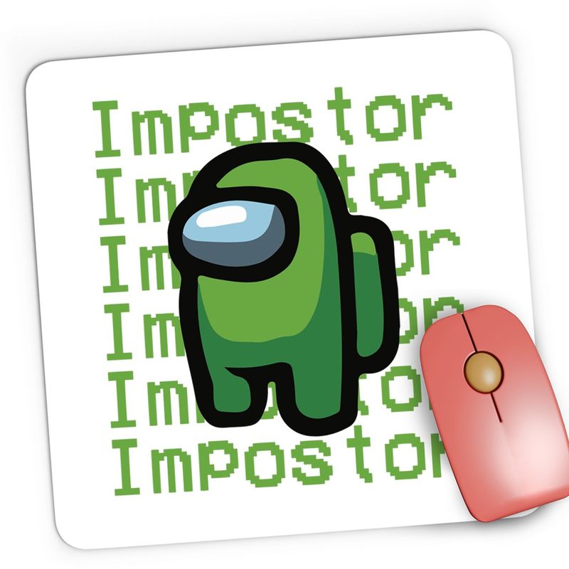 PC, gaming si accesorii - Periferice PC - Mousepad - Mousepad Gaming Green Impostor Among Us, 21x19 cm - Infinity.ro