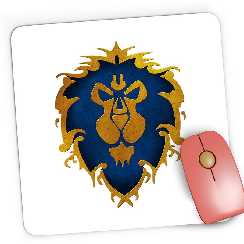 PC, gaming si accesorii - Periferice PC - Mousepad - Mousepad Gaming World of Warcraft Alliance WoW Azeroth, 21x19 cm - Infinity.ro