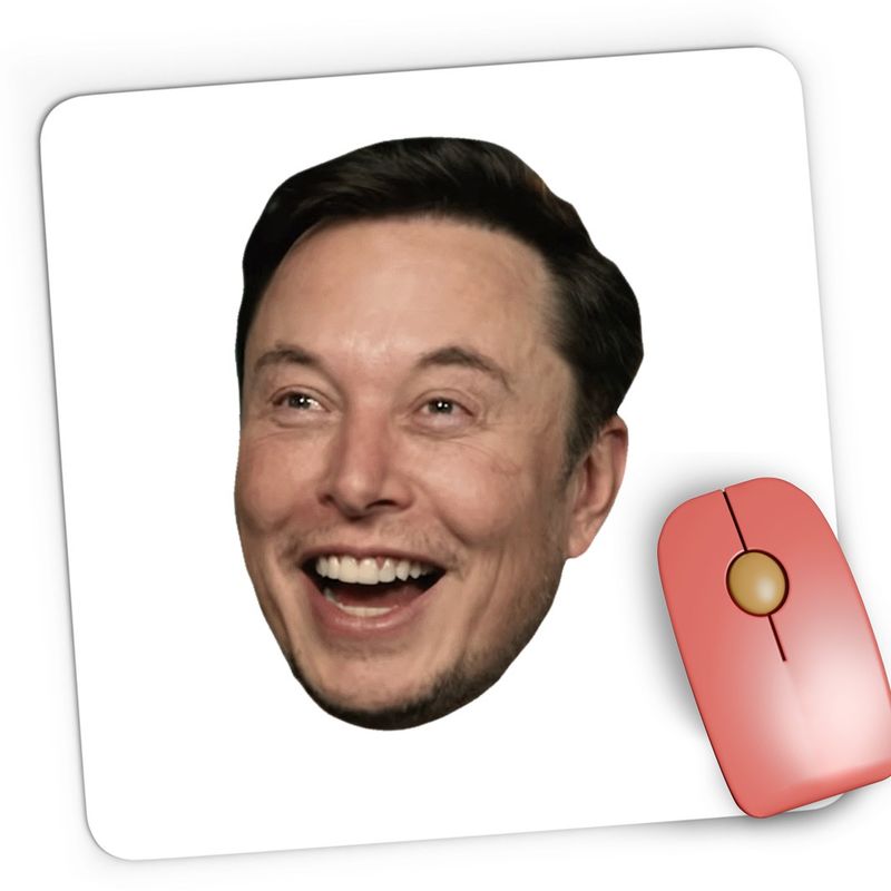 PC, gaming si accesorii - Periferice PC - Mousepad - Mousepad Gaming Elon Musk Crypto, 21x19 cm - Infinity.ro