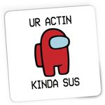PC, gaming si accesorii - Periferice PC - Mousepad - Mousepad Gaming Ur Actin Kinda Sus Among Us, 21x19 cm - Infinity.ro