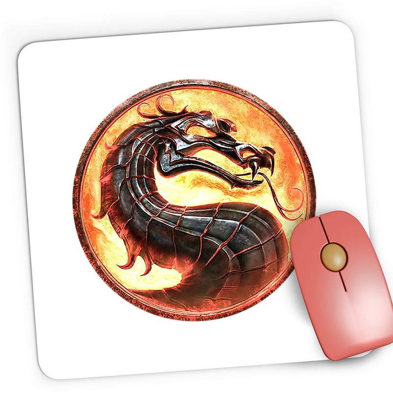 PC, gaming si accesorii - Periferice PC - Mousepad - Mousepad Gaming Mortal Kombat Trilogy Dragon Ultimate Fight, 21x19 cm - Infinity.ro