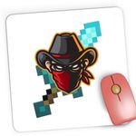 PC, gaming si accesorii - Periferice PC - Mousepad - Mousepad Gaming Bandit Cowboy Fortnite Minecraft, 21x19 cm - Infinity.ro