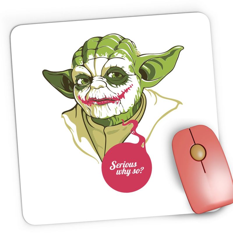 PC, gaming si accesorii - Periferice PC - Mousepad - Mousepad Gaming Baby Yoda Joker, Star Wars, 21x19 cm - Infinity.ro