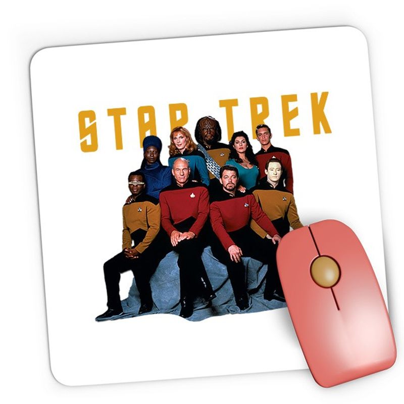 PC, gaming si accesorii - Periferice PC - Mousepad - Mousepad Gaming Star Trek Crew Members Aliens Together Animated Series, 21x19 см - Infinity.ro