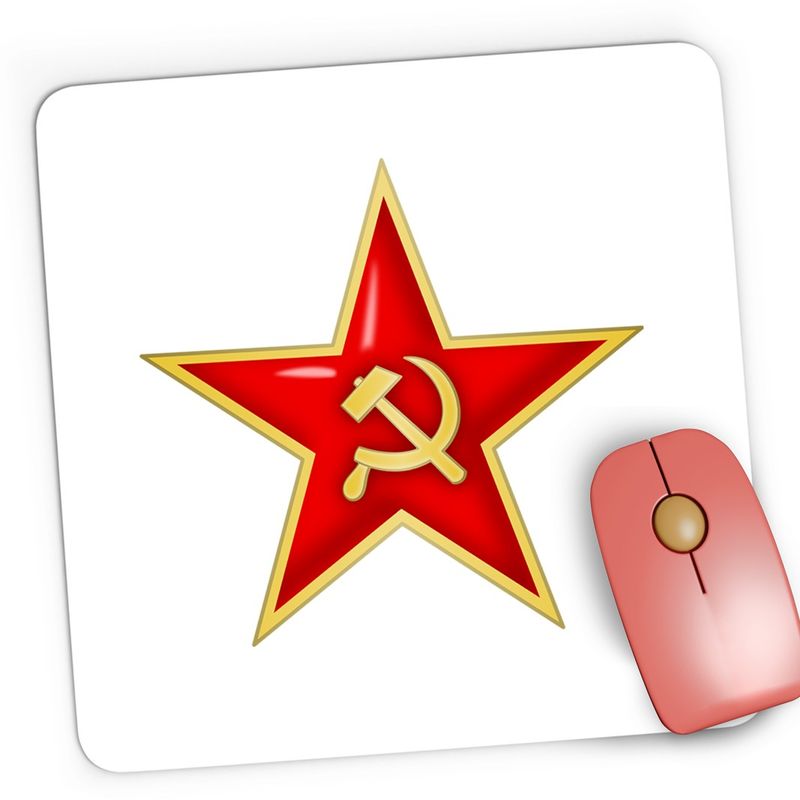 PC, gaming si accesorii - Periferice PC - Mousepad - Mousepad Gaming Red Alert 2 Logo Soviet Army Comunist Party, 21x19 cm - Infinity.ro