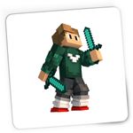 PC, gaming si accesorii - Periferice PC - Mousepad - Mousepad Gaming Skin Green Swords Minecraft, 21x19 cm - Infinity.ro