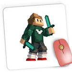 PC, gaming si accesorii - Periferice PC - Mousepad - Mousepad Gaming Skin Green Swords Minecraft, 21x19 cm - Infinity.ro