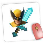 PC, gaming si accesorii - Periferice PC - Mousepad - Mousepad Gaming Wolverine XMen Diamond Sword Minecraft, 21x19 cm - Infinity.ro