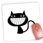 PC, gaming si accesorii - Periferice PC - Mousepad - Mousepad Gaming Cartoon Cat Black, 21x19 cm - Infinity.ro