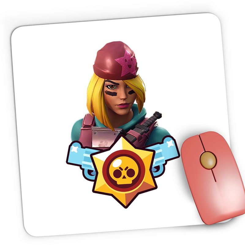 PC, gaming si accesorii - Periferice PC - Mousepad - Mousepad Gaming Skully Fortnite Brawl Stars, 21x19 cm - Infinity.ro