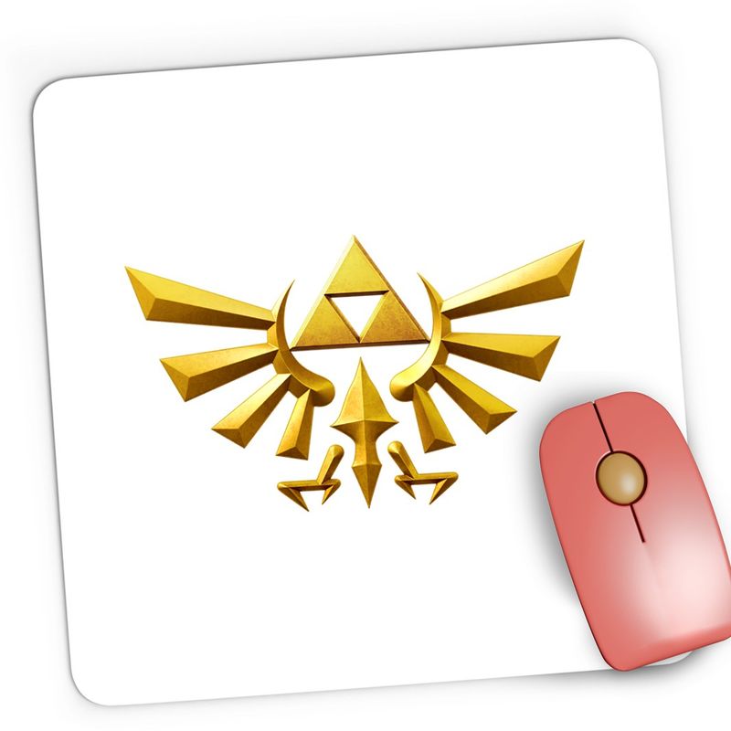 PC, gaming si accesorii - Periferice PC - Mousepad - Mousepad Gaming Legend of Zelda Gold Logo, 21x19 cm - Infinity.ro