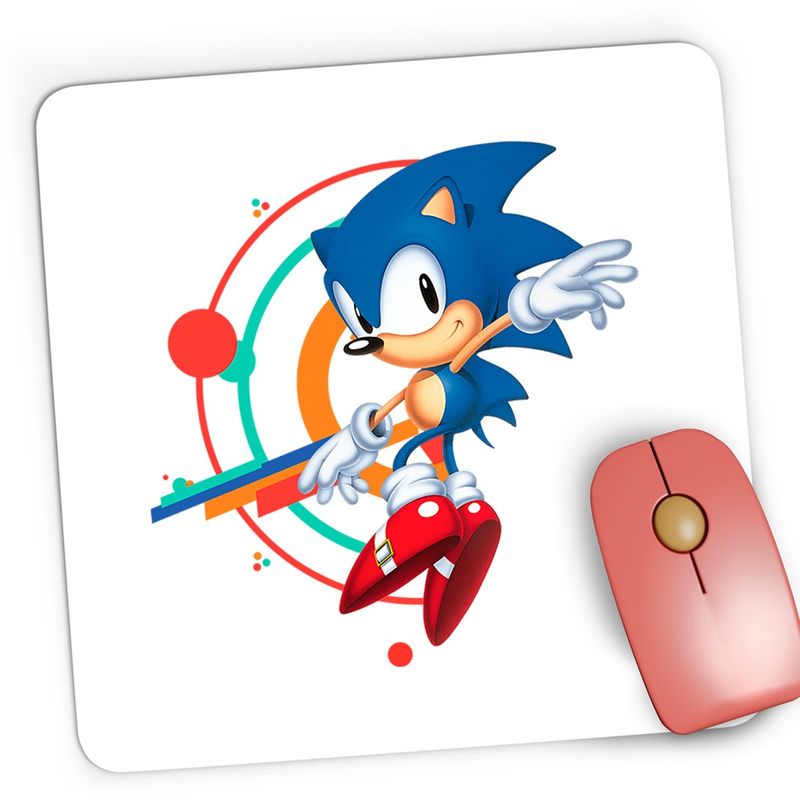 PC, gaming si accesorii - Periferice PC - Mousepad - Mousepad Gaming Sonic Mania Free Riders Video Game, 21x19 cm - Infinity.ro