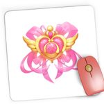 PC, gaming si accesorii - Periferice PC - Mousepad - Mousepad Gaming Sailor Moon Pink Gold Heart Diadema, 21x19 cm - Infinity.ro