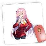 PC, gaming si accesorii - Periferice PC - Mousepad - Mousepad Gaming Darling in the FranXX Zero Two Human Klaxo, 21x19 cm - Infinity.ro