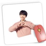 PC, gaming si accesorii - Periferice PC - Mousepad - Mousepad Gaming BTS Suga Love Sign Hand, 21x19 cm - Infinity.ro