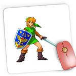 PC, gaming si accesorii - Periferice PC - Mousepad - Mousepad Gaming Legend of Zelda Link Gamer, 21x19 cm - Infinity.ro