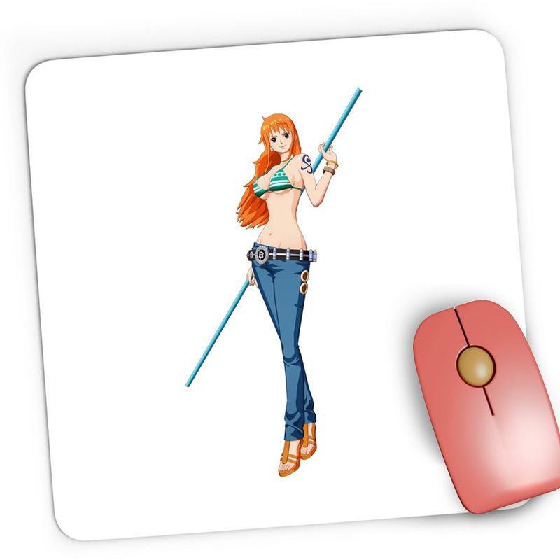 PC, gaming si accesorii - Periferice PC - Mousepad - Mousepad Gaming Bad Girl Anime One Piece Nami Pirat, 21x19 cm - Infinity.ro