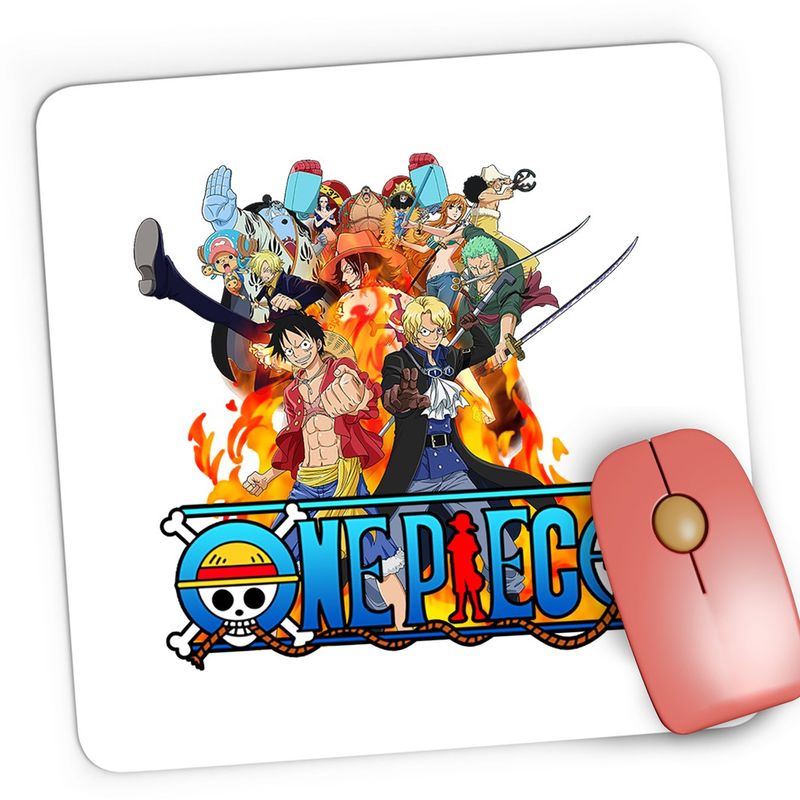 PC, gaming si accesorii - Periferice PC - Mousepad - Mousepad Gaming Straw Hat Crew One Piece Thousand Storm, 21x19 cm - Infinity.ro