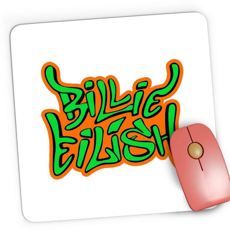 PC, gaming si accesorii - Periferice PC - Mousepad - Mousepad Gaming Billie Eilish Name Indie Pop, 21x19 cm - Infinity.ro