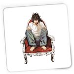 PC, gaming si accesorii - Periferice PC - Mousepad - Mousepad Gaming Death Note L Detectiv Student Scaun Anime, 21x19 cm - Infinity.ro