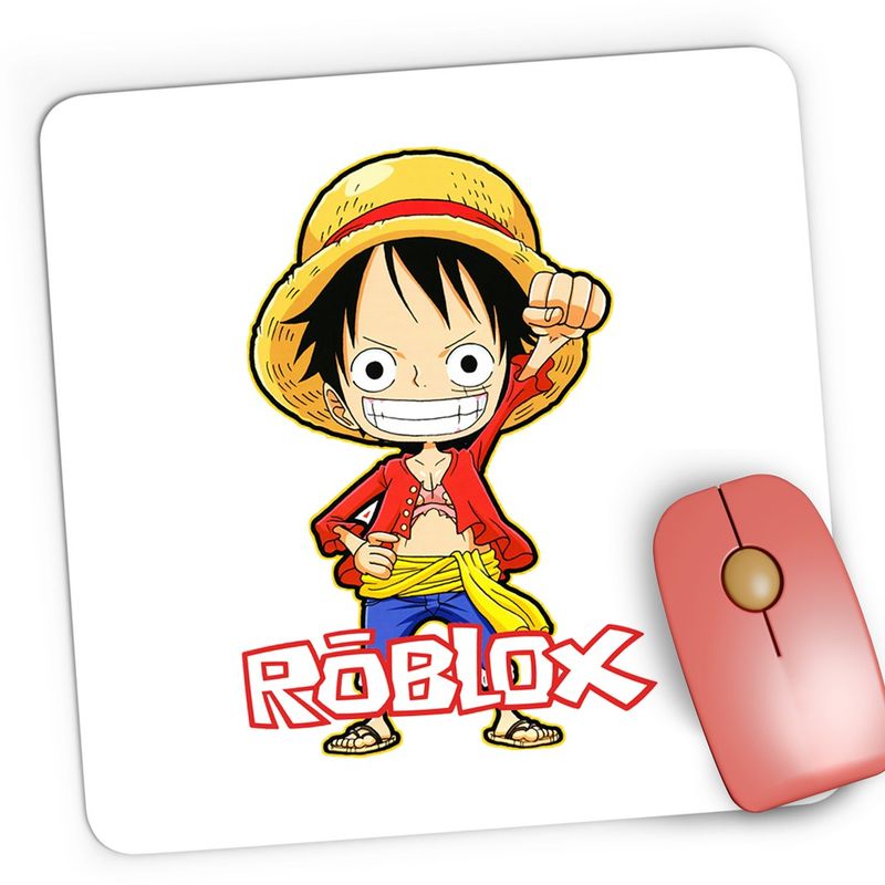 PC, gaming si accesorii - Periferice PC - Mousepad - Mousepad Gaming Monkey D Luffy One Piece Roblox Anime, 21x19 cm - Infinity.ro