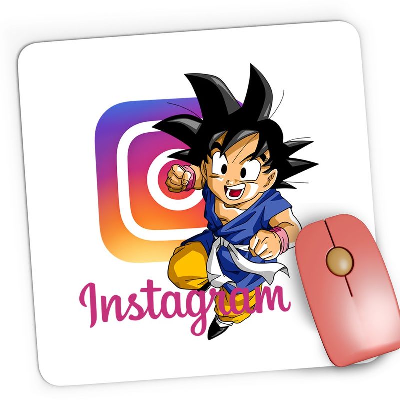 PC, gaming si accesorii - Periferice PC - Mousepad - Mousepad Gaming Insta Boy Dragon Ball Z Son Goku Instagram Creator, 21x19 cm - Infinity.ro