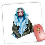 PC, gaming si accesorii - Periferice PC - Mousepad - Mousepad Gaming Billie Eilish Tourette Syndrome, 21x19 cm - Infinity.ro