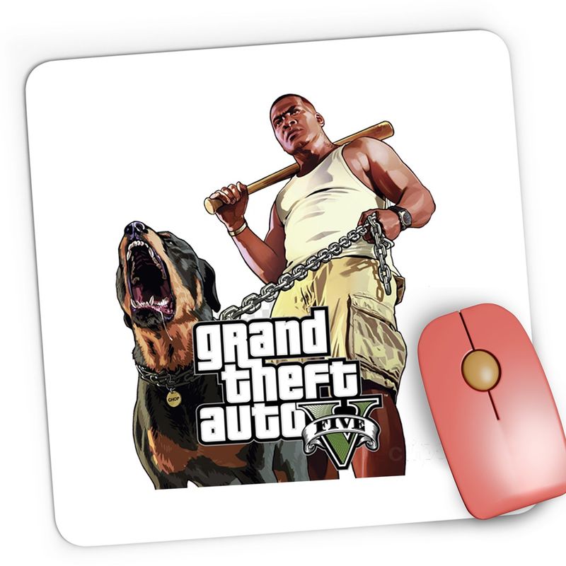 PC, gaming si accesorii - Periferice PC - Mousepad - Mousepad Gaming Franklin GTA Grand Theft Auto, 21x19 cm - Infinity.ro